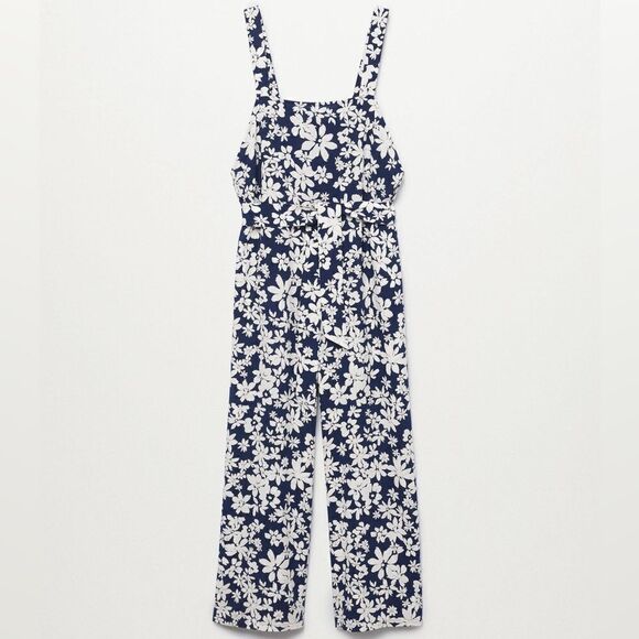 Mango Floral Printed Jumpsuit Belted Viscose - Picture 6 of 7